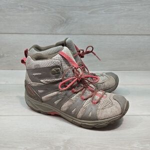 Merrell Women Falcon High-Top Hiking Boots with Red Laces Sneakers Shoes Sz 8